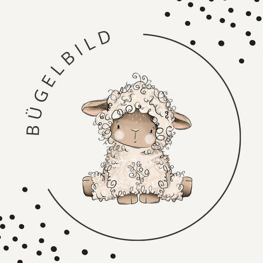 Bügelbild Lämmchen 1 – Süßes Schafmotiv für Baby- & Kinderkleidung