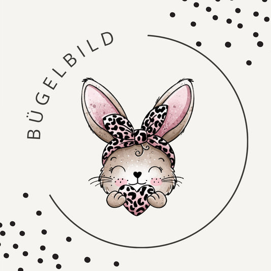 Bügelbild Leo Häschen 1 – süßes Häschen im Leo Look