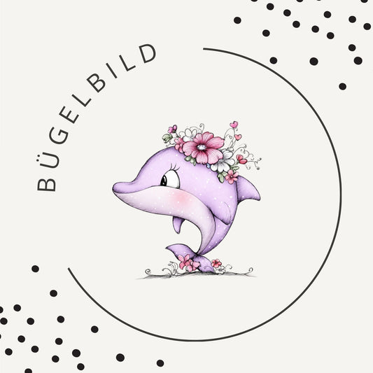 Bügelbild Blooming Dolphin 2