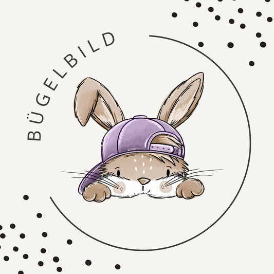 Skate Bunny Vibes Girl 2 – cooles Hasen Bügelbild für Kinder