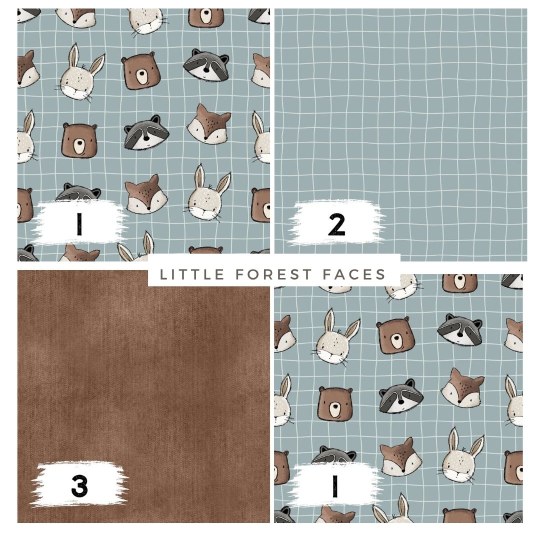 Little Forest Faces | auf verschiedenen Stoffarten