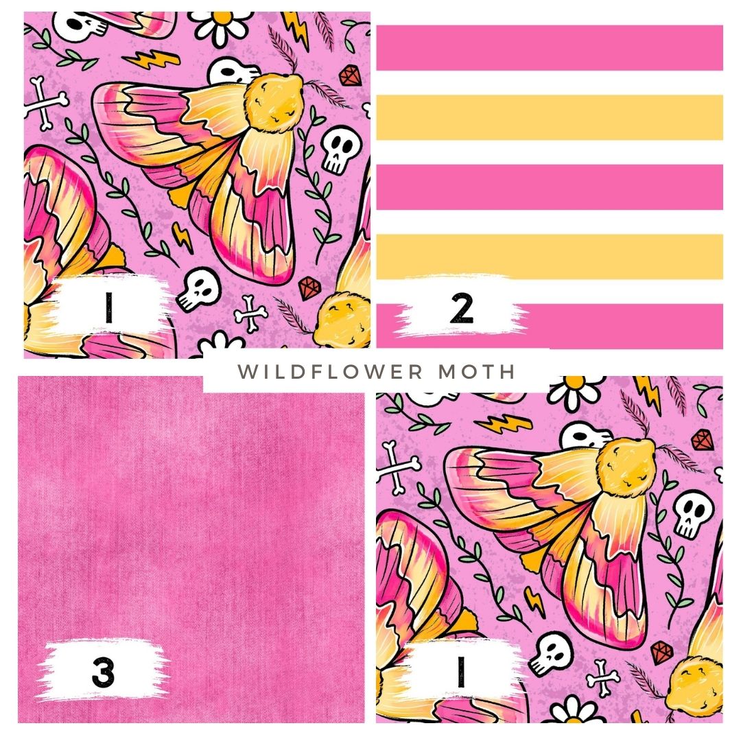 Wildflower Moth – Cooles Motten Design | auf verschiedenen Stoffarten
