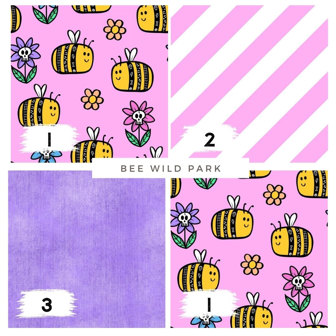 Bee Wild – Edgy Bienen Stoff | auf verschiedenen Stoffarten