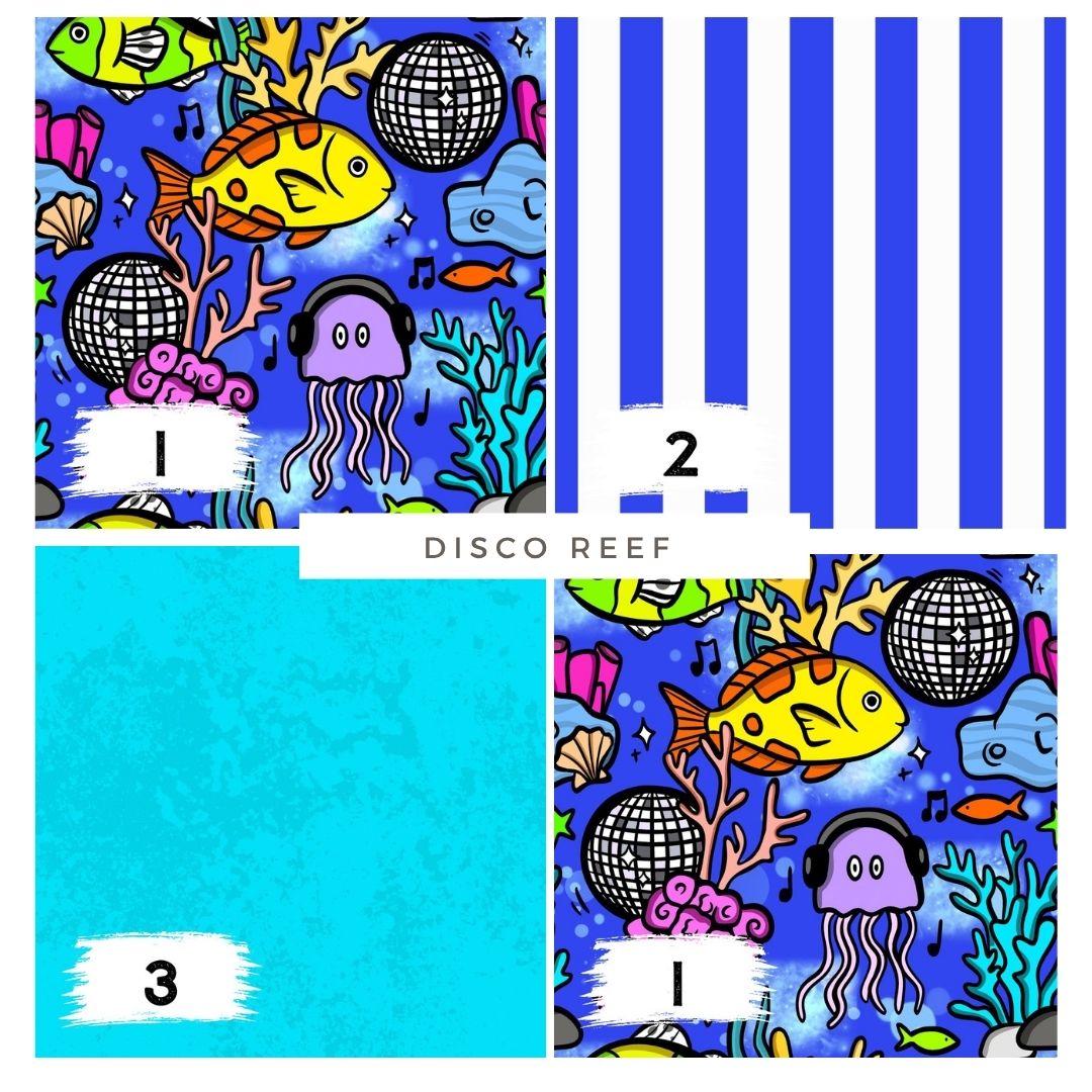 Disco Reef | auf verschiedenen Stoffarten