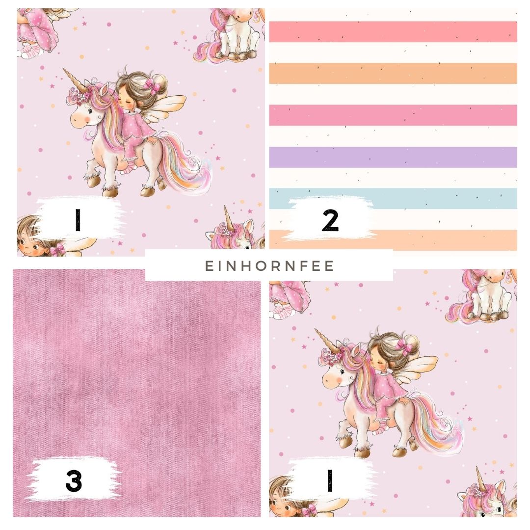 Einhornfeen Rosa – magisches Einhorn Design | auf verschiedenen Stoffarten