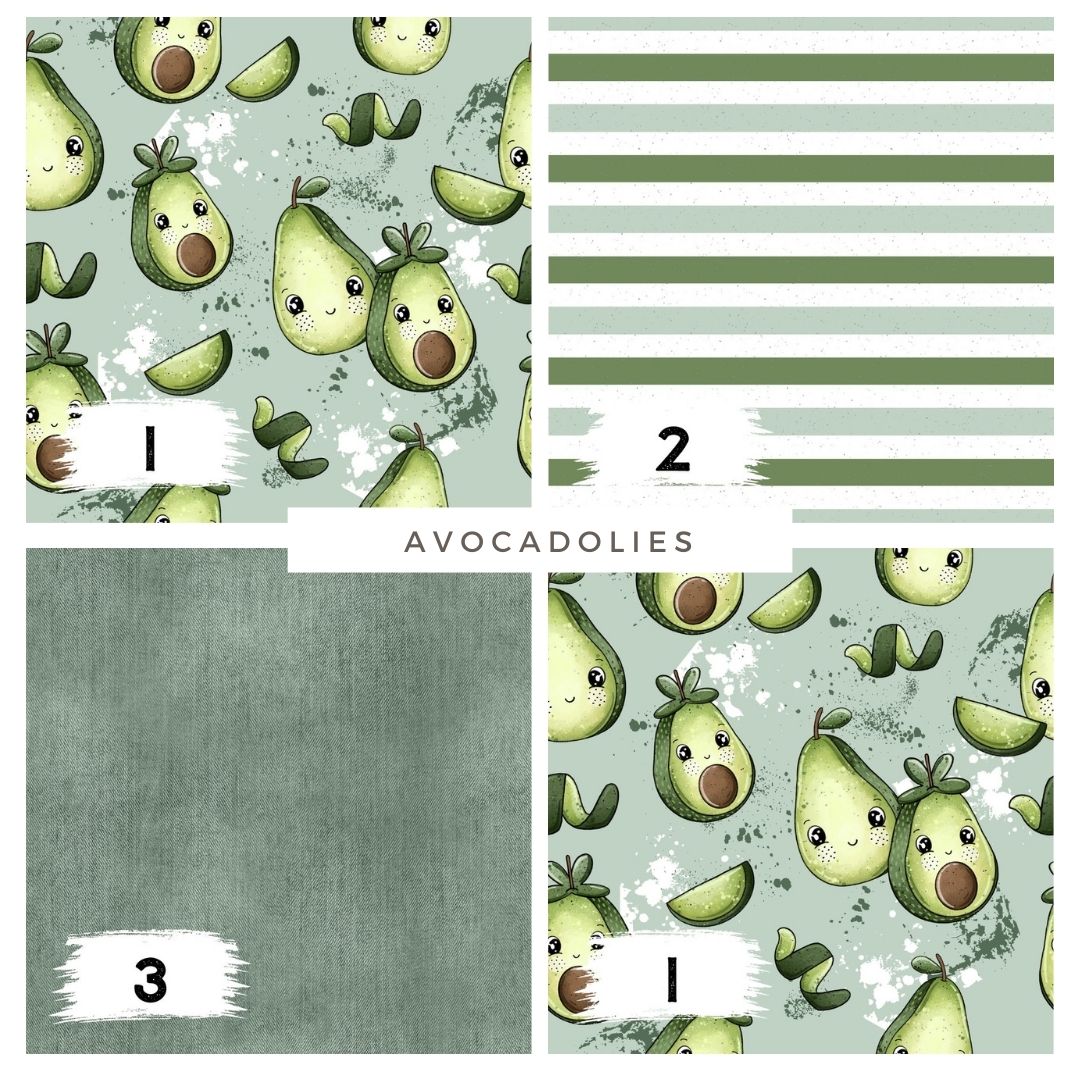 Avocadolies – süßer Avocado Kinderstoff | verschiedene Stoffarten