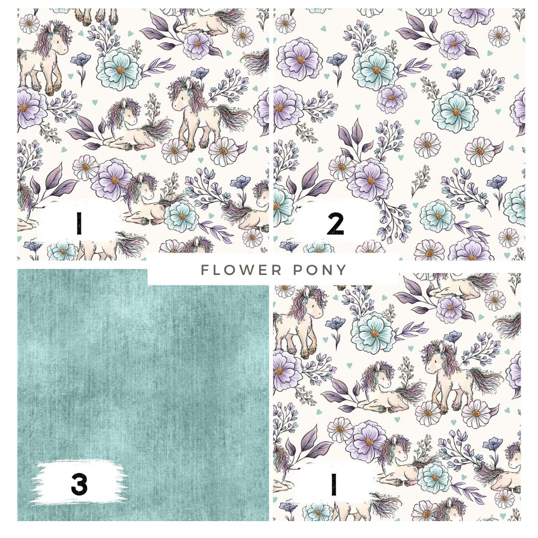 Flower Pony Creme – zauberhafter Pony Stoff | auf verschiedenen Stoffarten