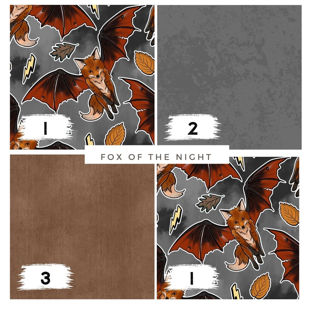 Fox of the Night | auf verschiedenen Stoffarten