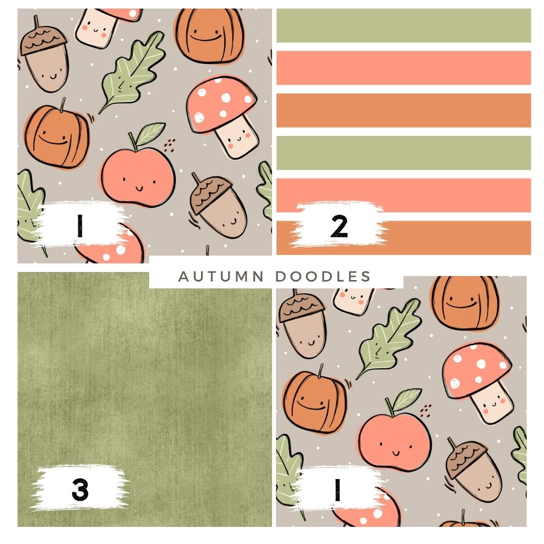 Autumn Doodles | auf verschiedenen Stoffarten