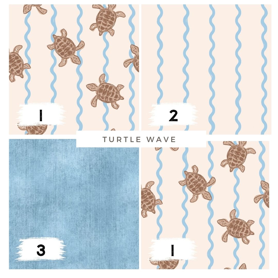 Turtle Wave | auf verschiedenen Stoffarten