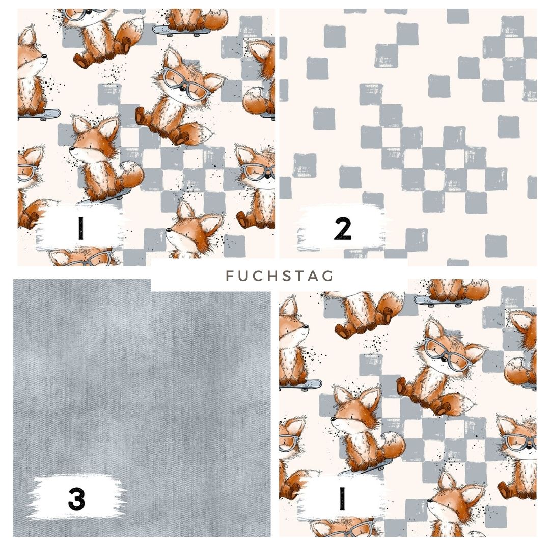 Fuchstag Creme – cooler Fuchs Stoff | auf verschiedenen Stoffarten