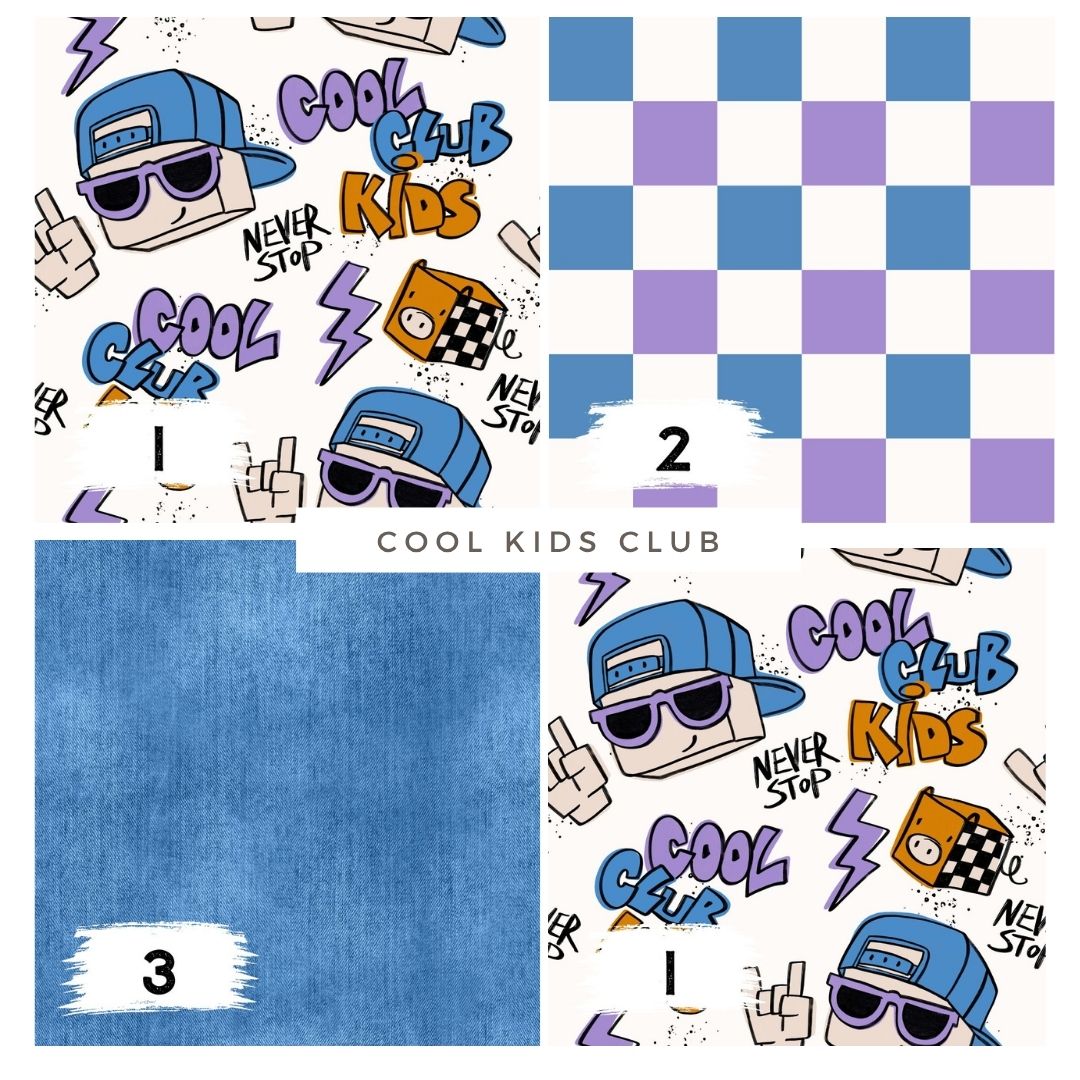 Cool Kids Club Lila – cooler Streetstyle Stoff | auf verschiedenen Stoffarten