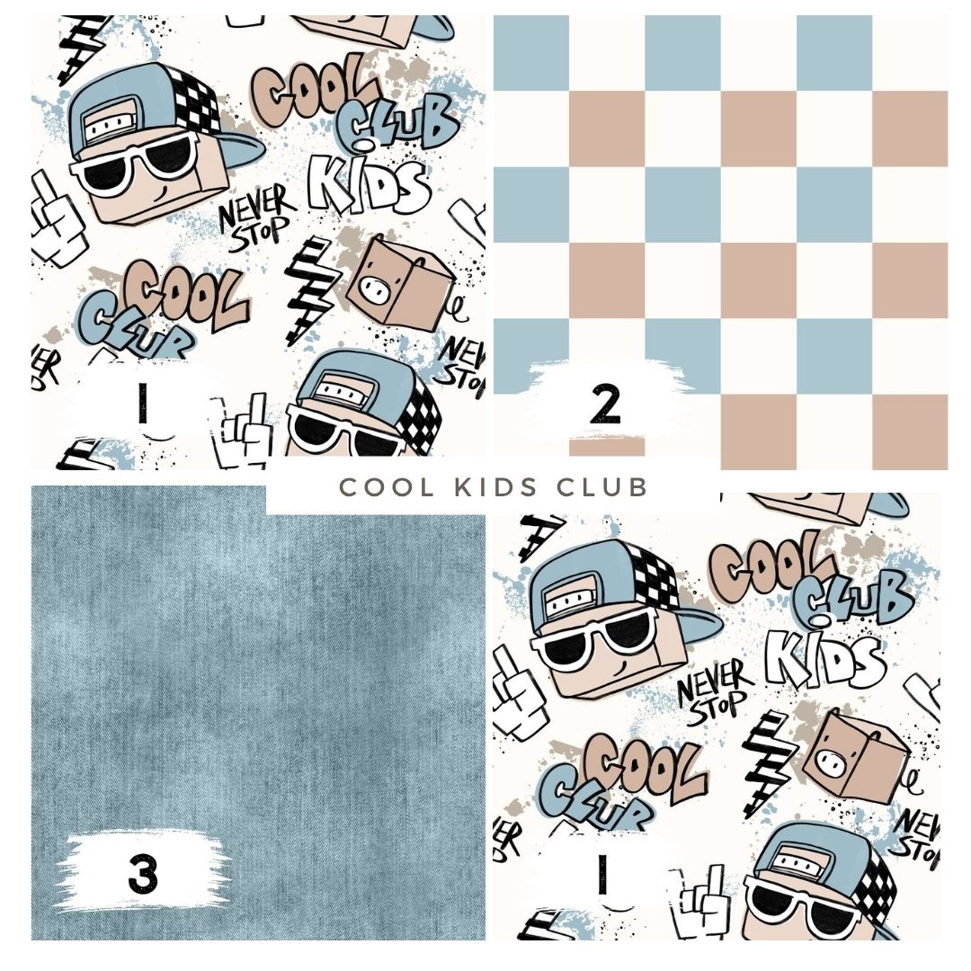 Cool Kids Club Neutral – cooler Streetstyle Stoff | auf verschiedenen Stoffarten