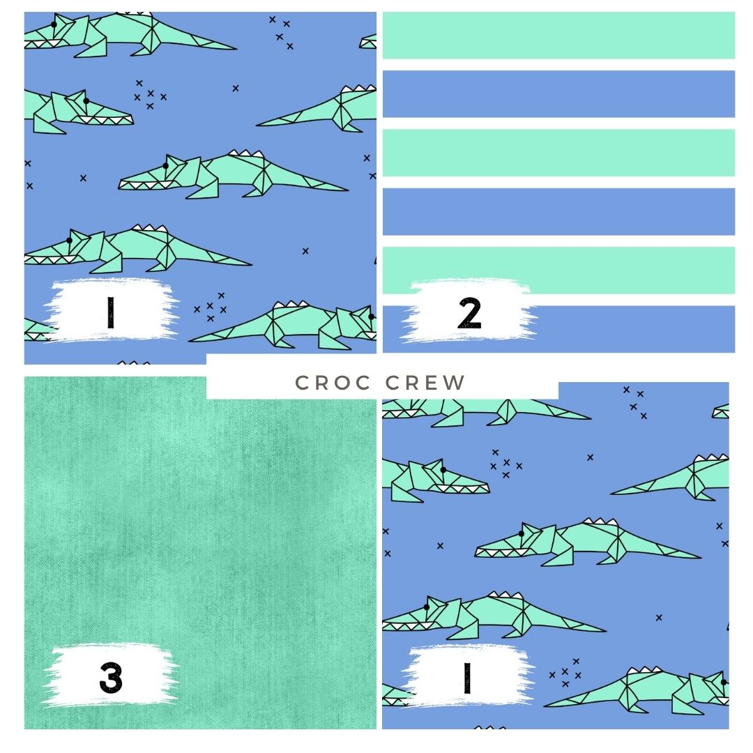 Croc Crew | auf verschiedenen Stoffarten
