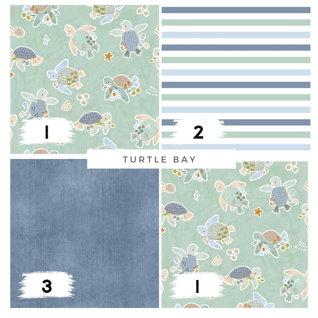 Turtle Bay Mint | auf verschiedenen Stoffarten