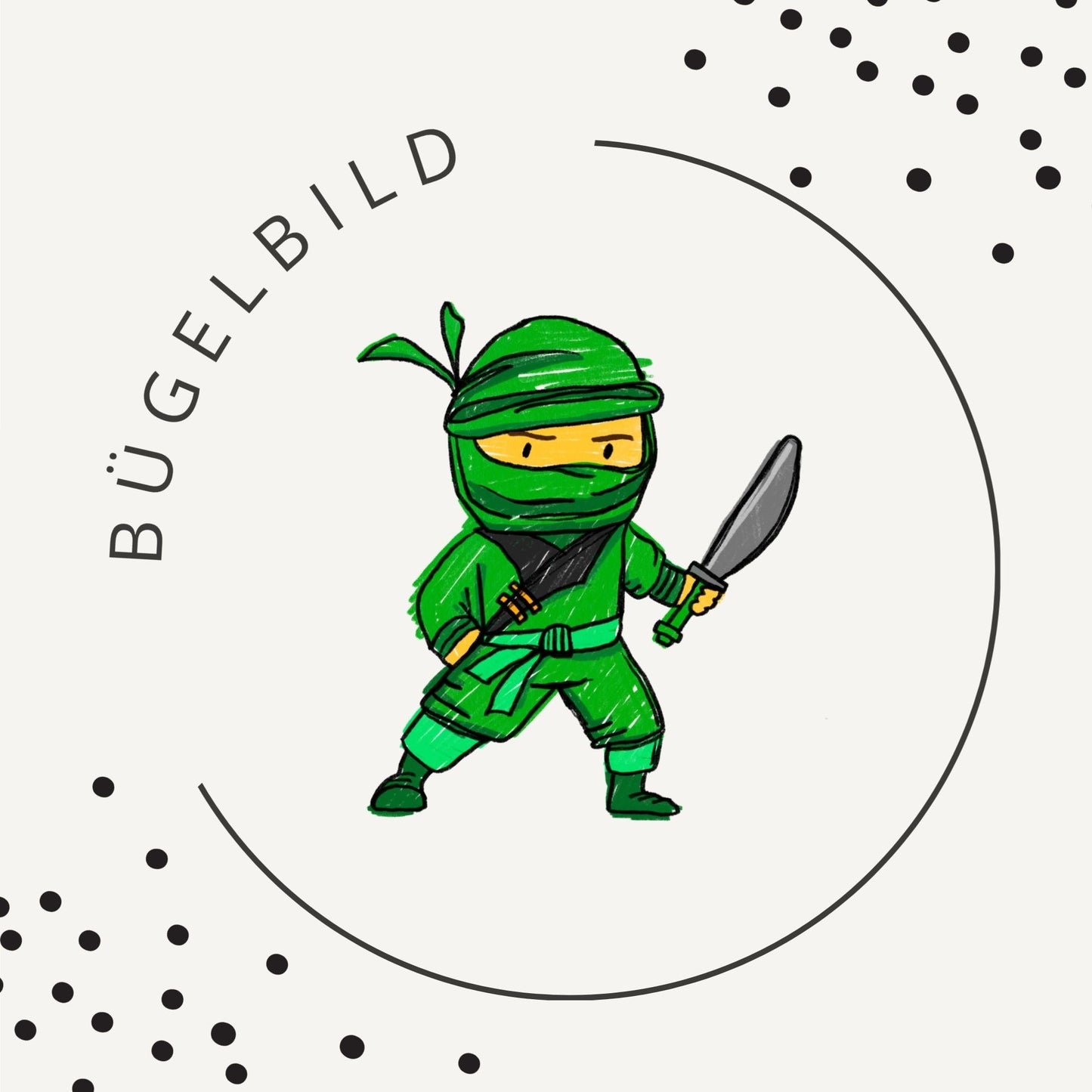 Bügelbild Ninja Action 1