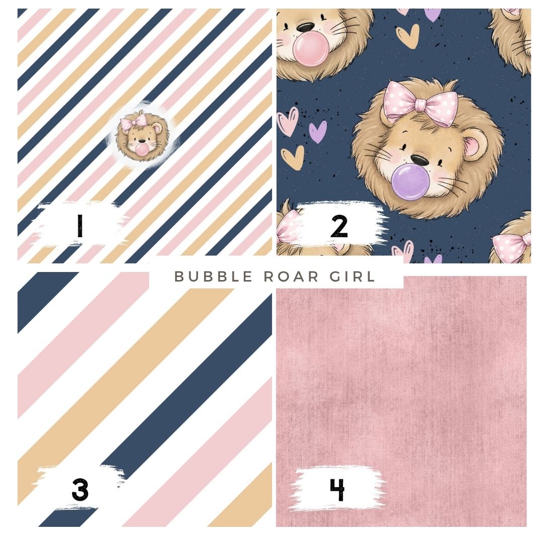 Bubble Roar Girl Blau | auf verschiedenen Stoffarten