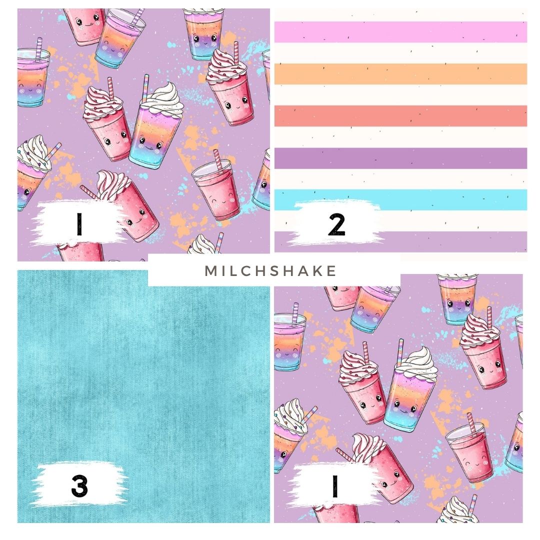 Stoffpaket Milchshake | auf verschiedenen Stoffarten