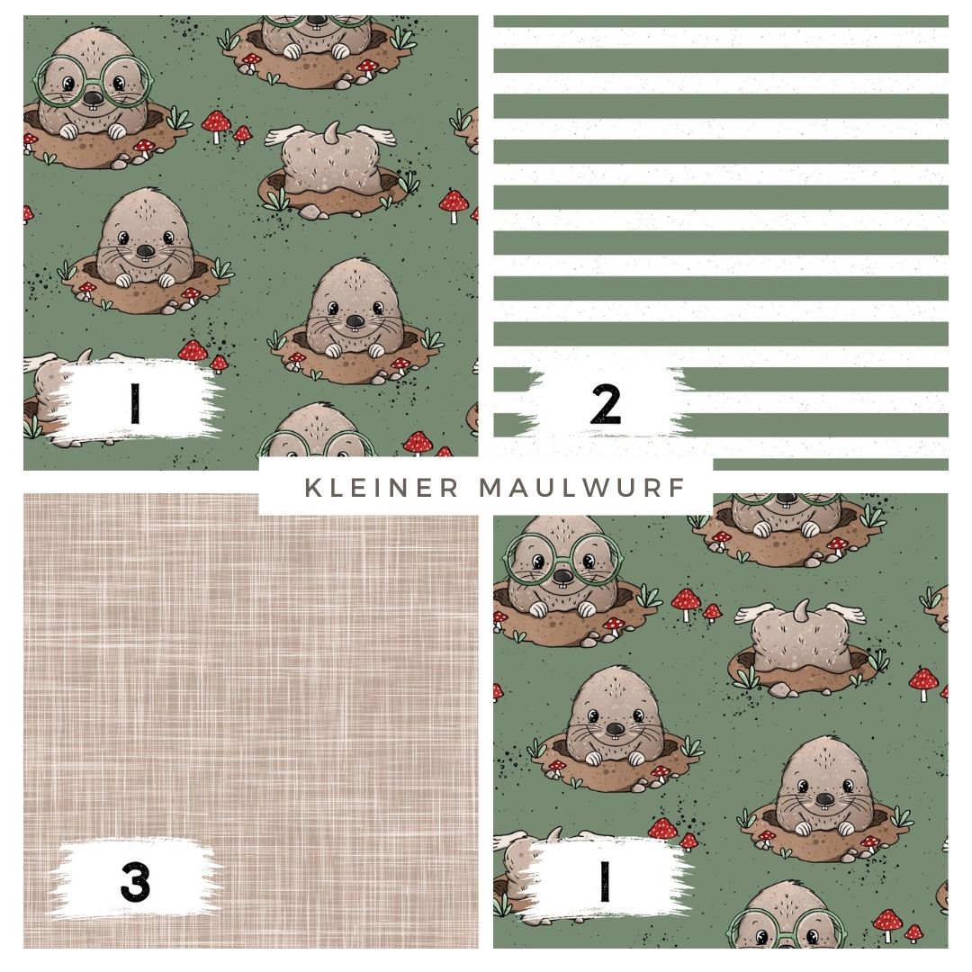 Kleiner Maulwurf – süßer Kinderstoff mit Tiermotiv | verschiedene Stoffarten