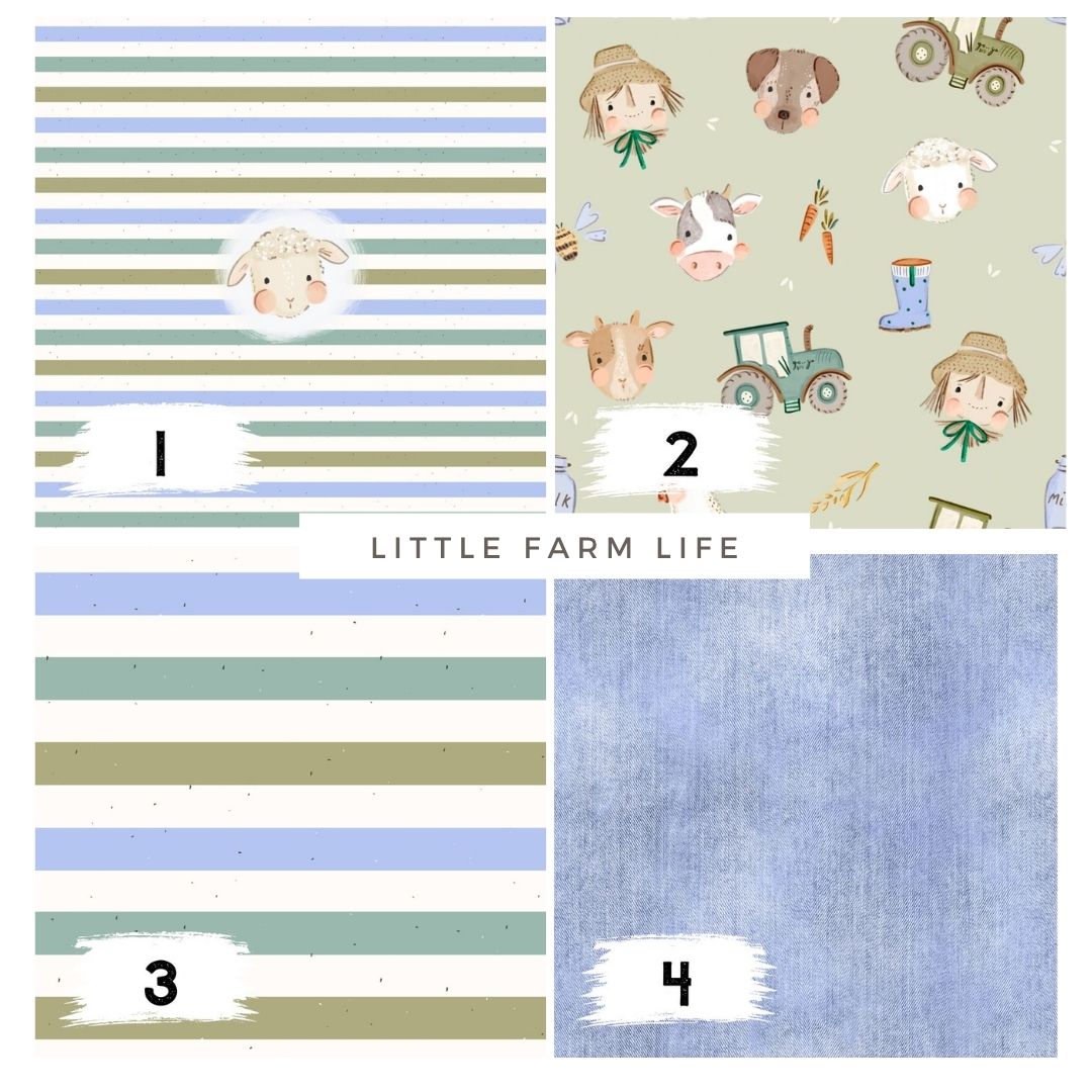 Little Farm Life – süßer Bauernhof Stoff | verschiedene Stoffarten