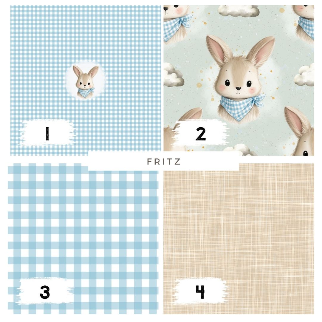 Fritz Mint – süßer Hasen Stoff | verschiedene Stoffarten