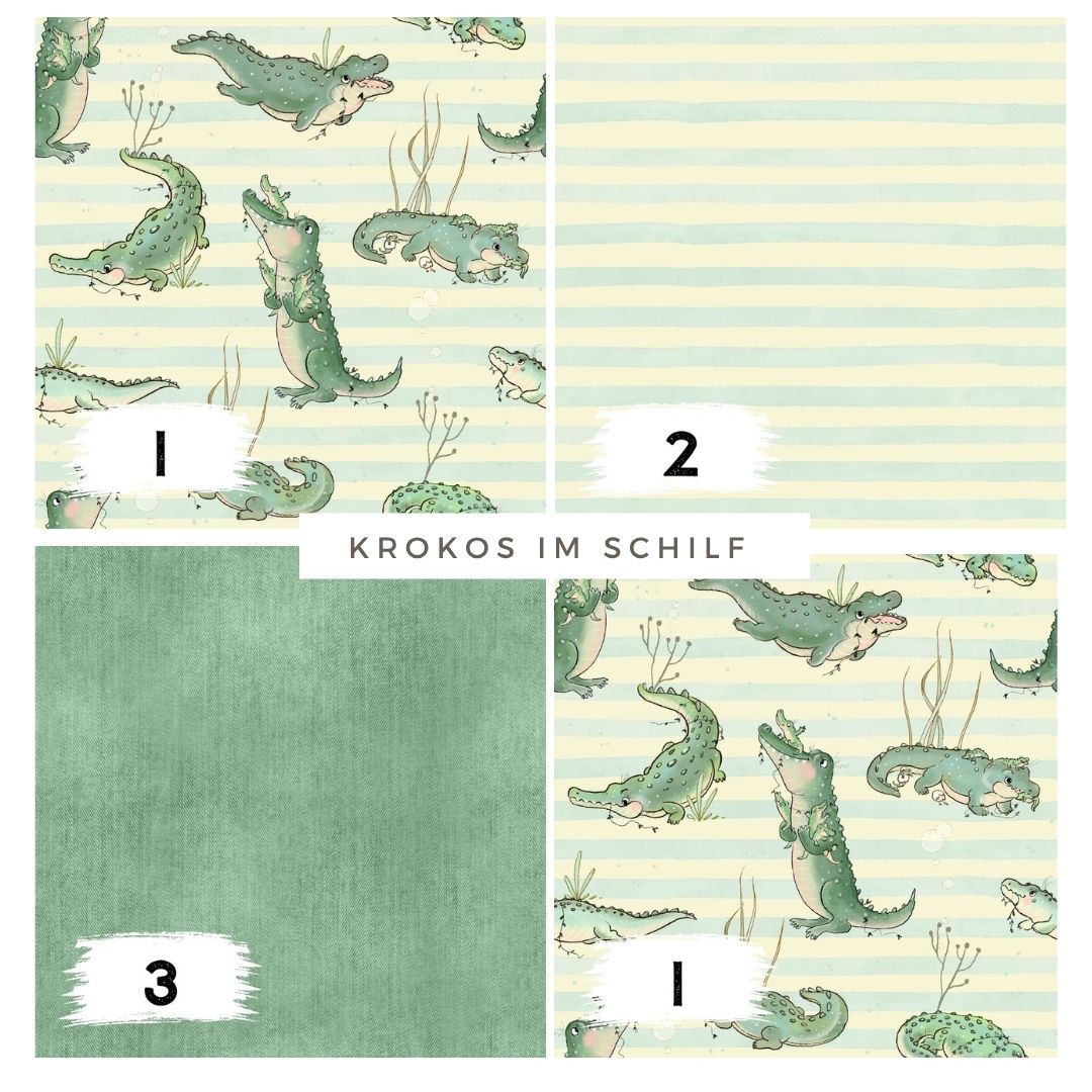 Stoffpaket Krokos im Schilf| auf verschiedenen Stoffarten