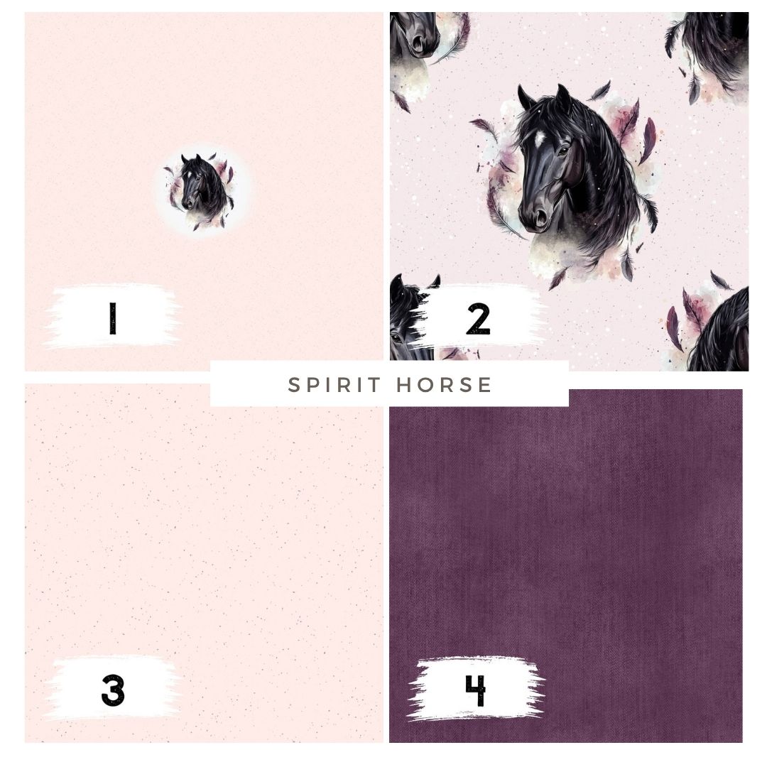 Spirit Horse Rosa | verschiedene Stoffarten