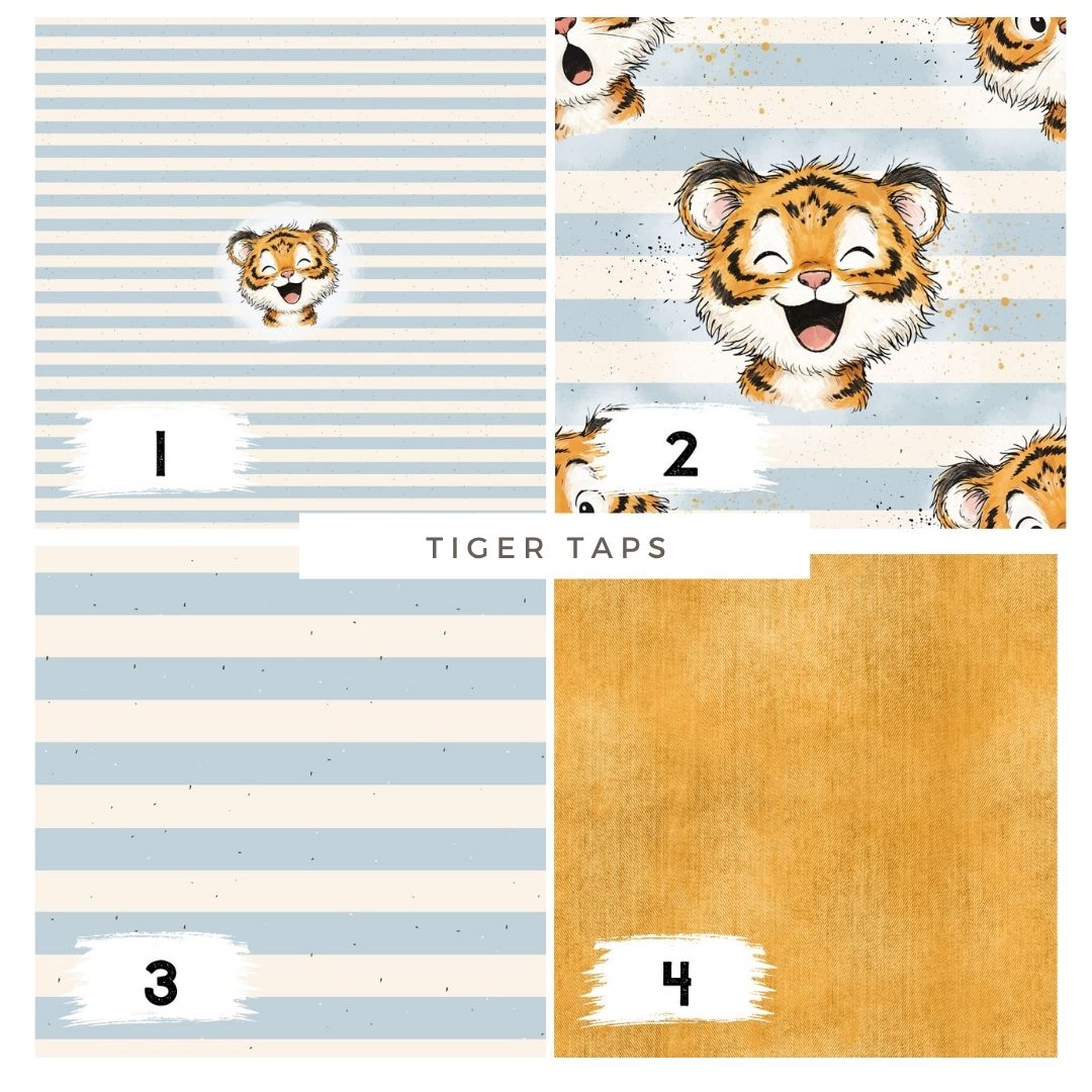 Stoffpaket Tiger Taps Stripes | auf verschiedenen Stoffarten