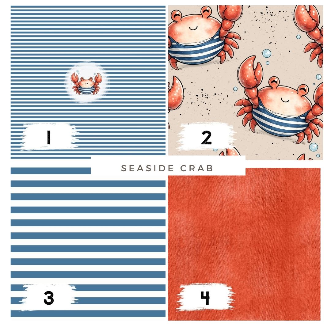 Seaside Crab Beige | auf verschiedenen Stoffarten