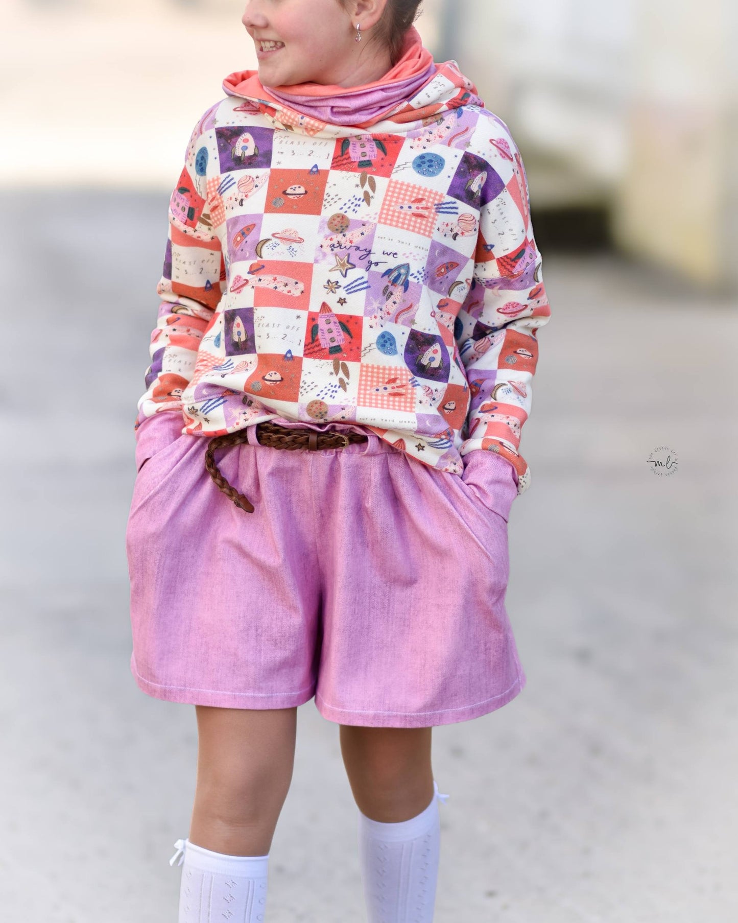 Cosmic Adventure Lila – Kinderstoff Weltall | verschiedene Stoffarten