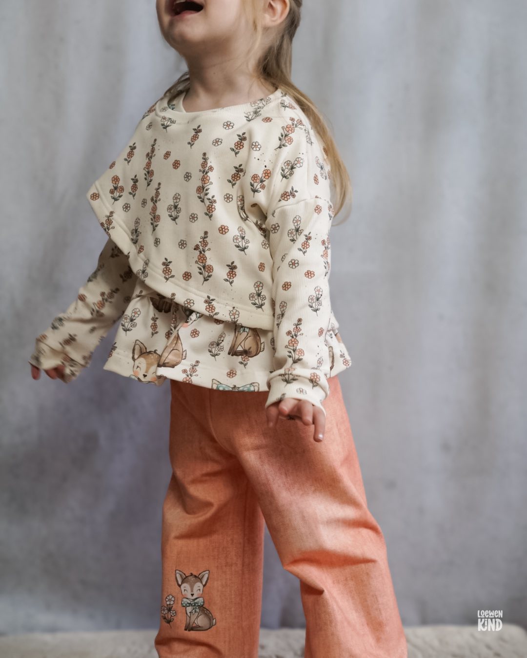 Stoffpaket Blossom Deer – süßes Waldtier-Design | verschiedene Stoffarten