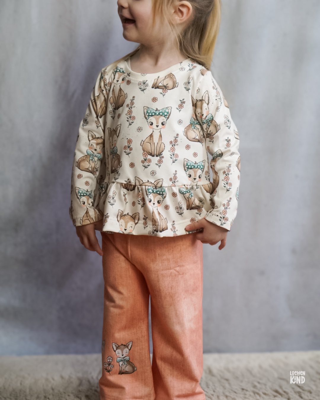 Stoffpaket Blossom Deer – süßes Waldtier-Design | verschiedene Stoffarten