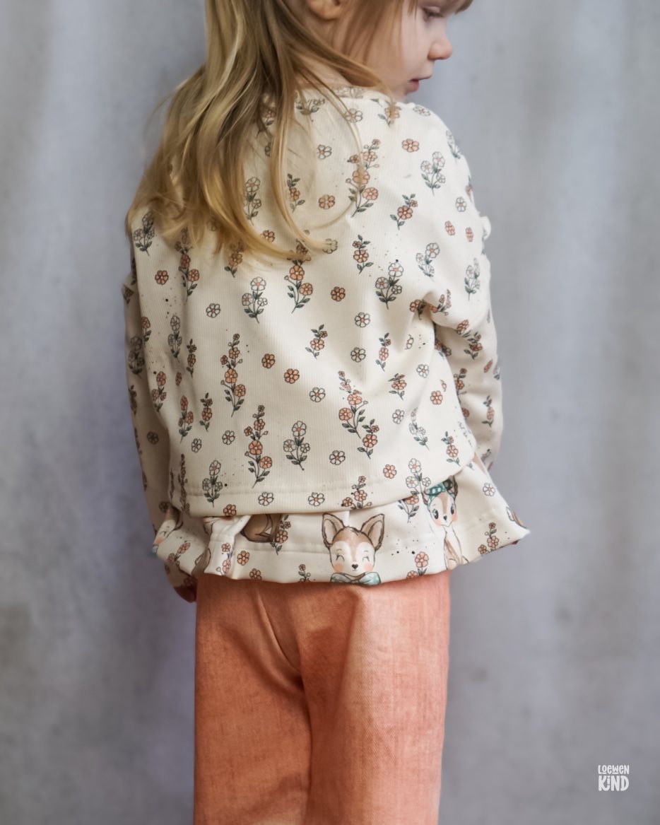 Stoffpaket Blossom Deer – süßes Waldtier-Design | verschiedene Stoffarten