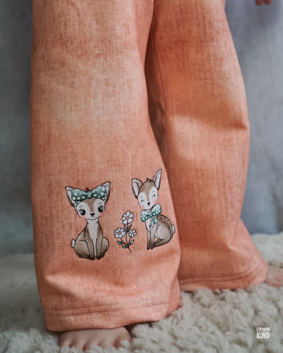 Stoffpaket Blossom Deer – süßes Waldtier-Design | verschiedene Stoffarten