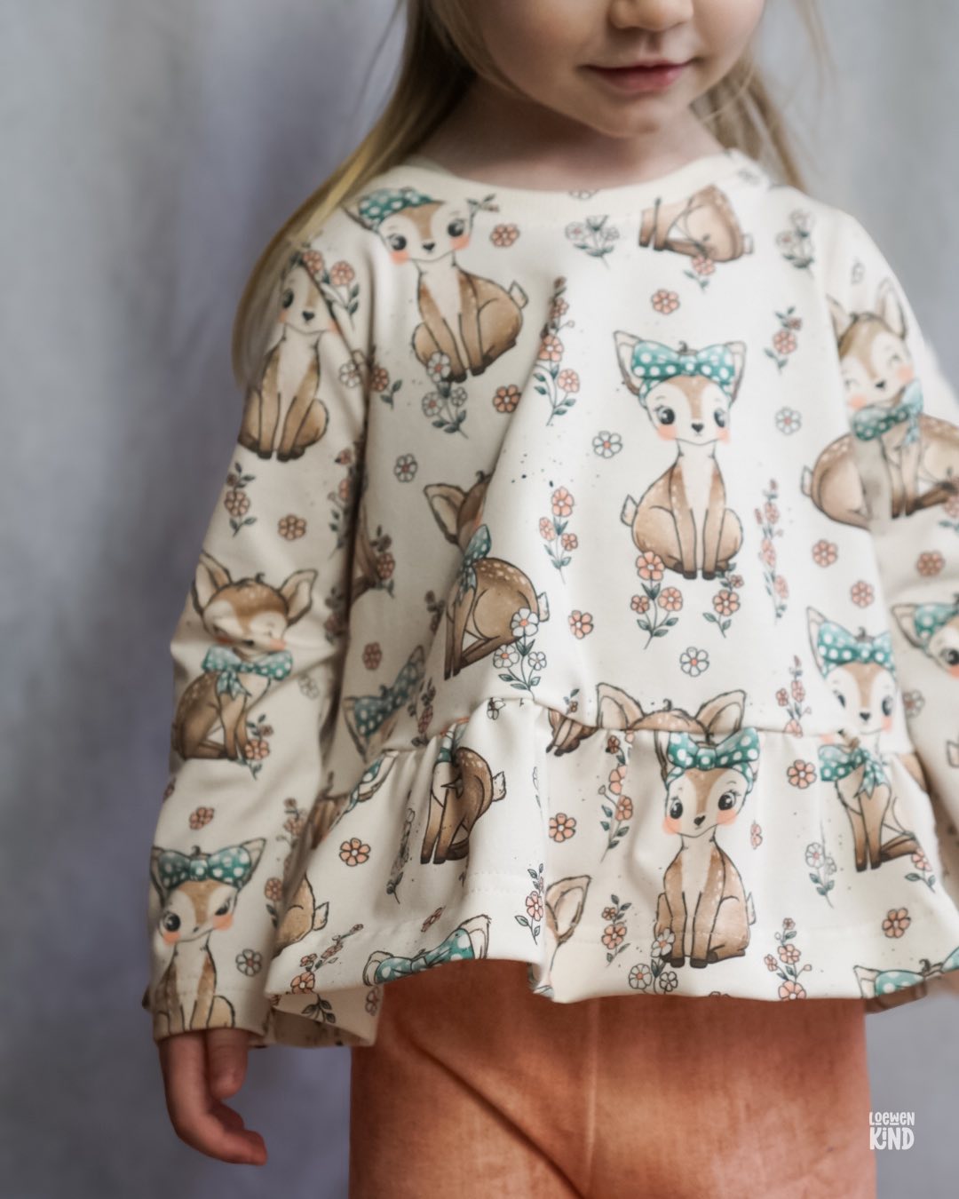 Stoffpaket Blossom Deer – süßes Waldtier-Design | verschiedene Stoffarten