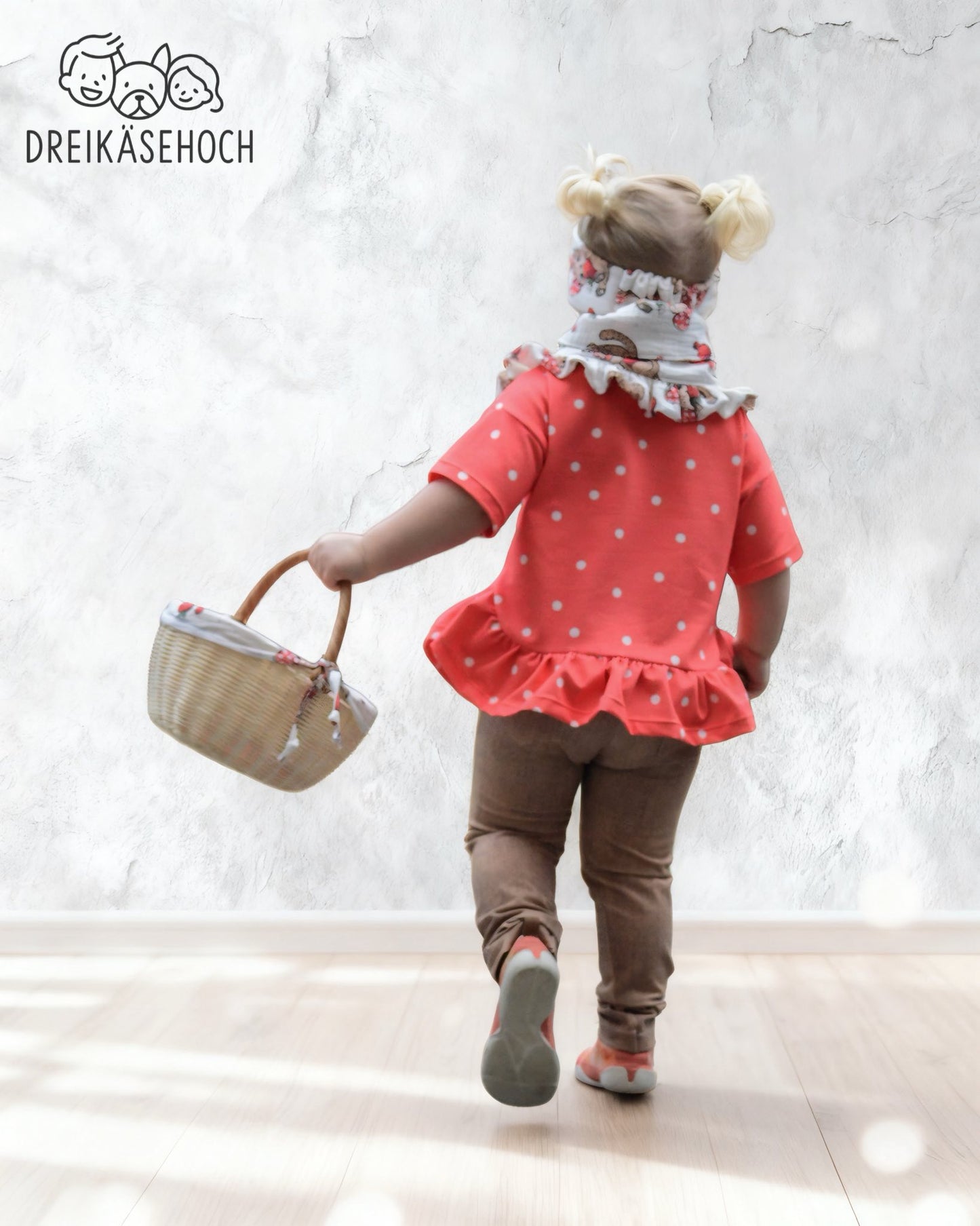 Stoffpaket Leo Berry Love Rot – Kinderstoff mit Leoparden | verschiedene Stoffarten
