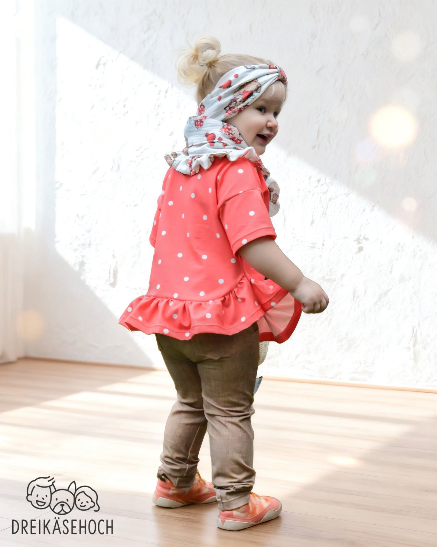 Stoffpaket Leo Berry Love Rot – Kinderstoff mit Leoparden | verschiedene Stoffarten