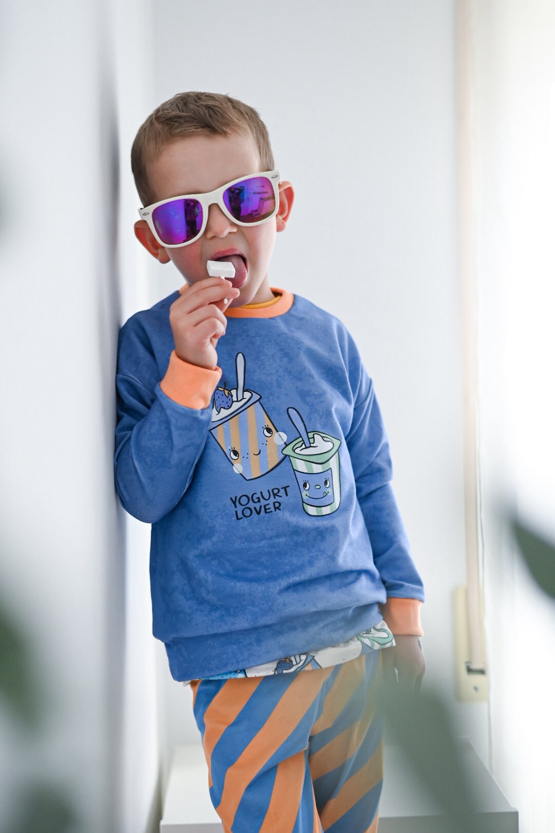 Stoffpaket Yogurt Lover Neutral – Kinderstoff Food Design | verschiedene Stoffarten