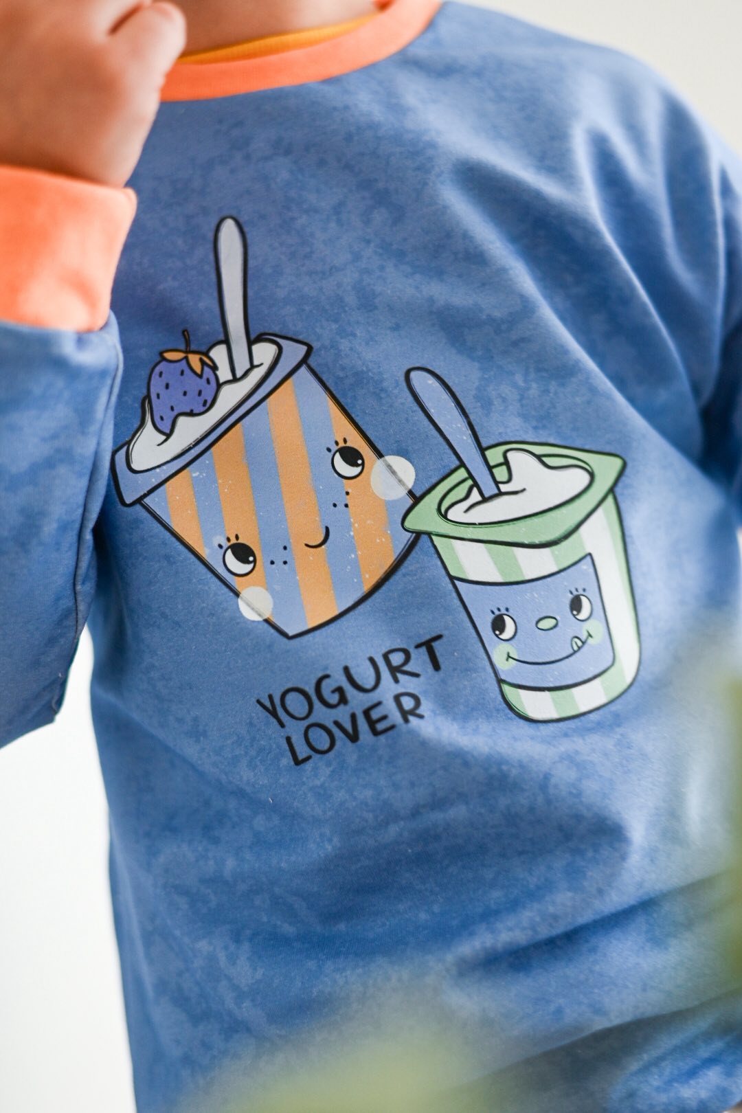 Yogurt Lover Neutral – Kinderstoff Food Design | verschiedene Stoffarten