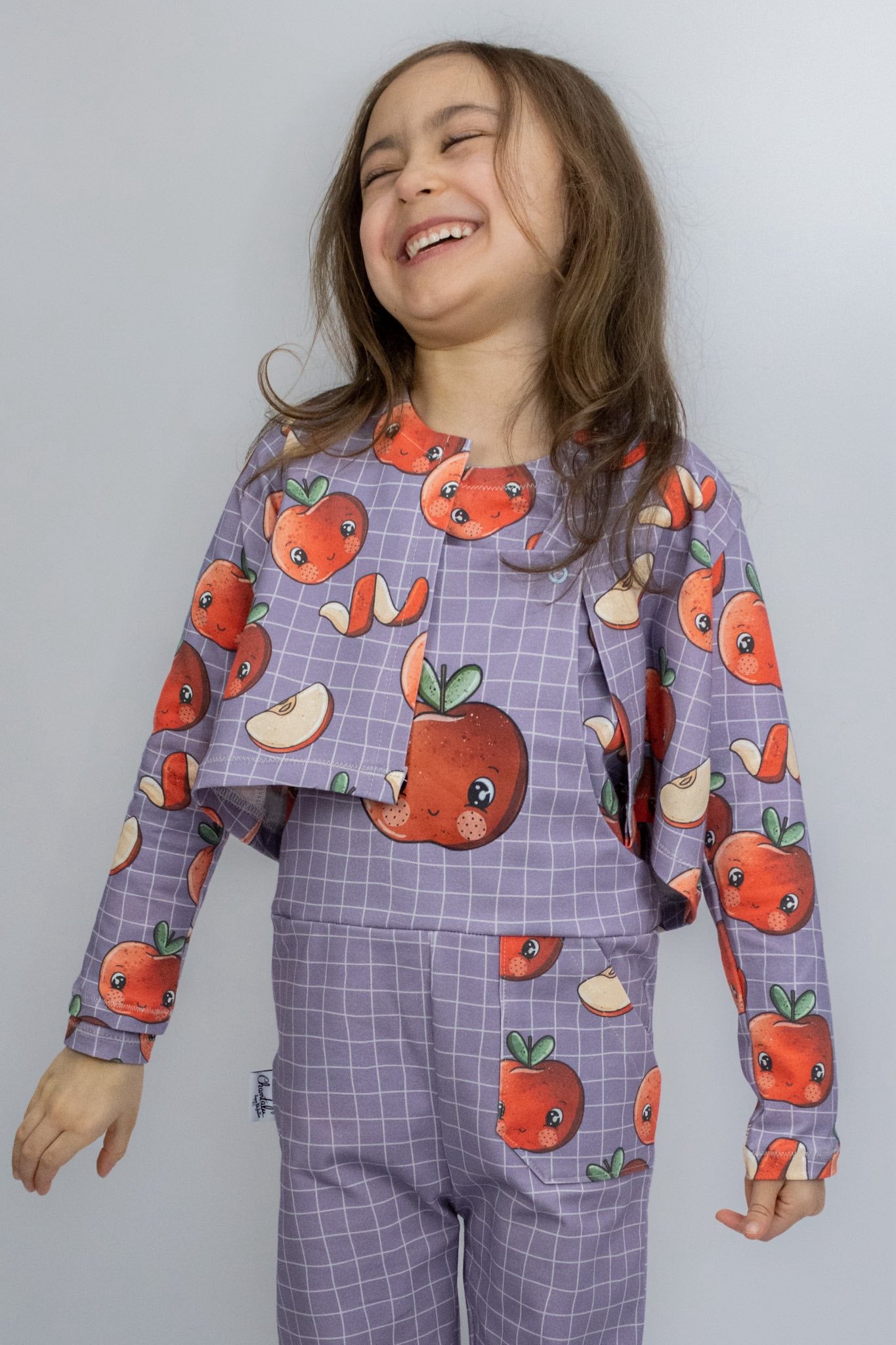 Stoffpaket Sweet Apples – Fruchtstoff in Rot & Lila | verschiedene Stoffarten