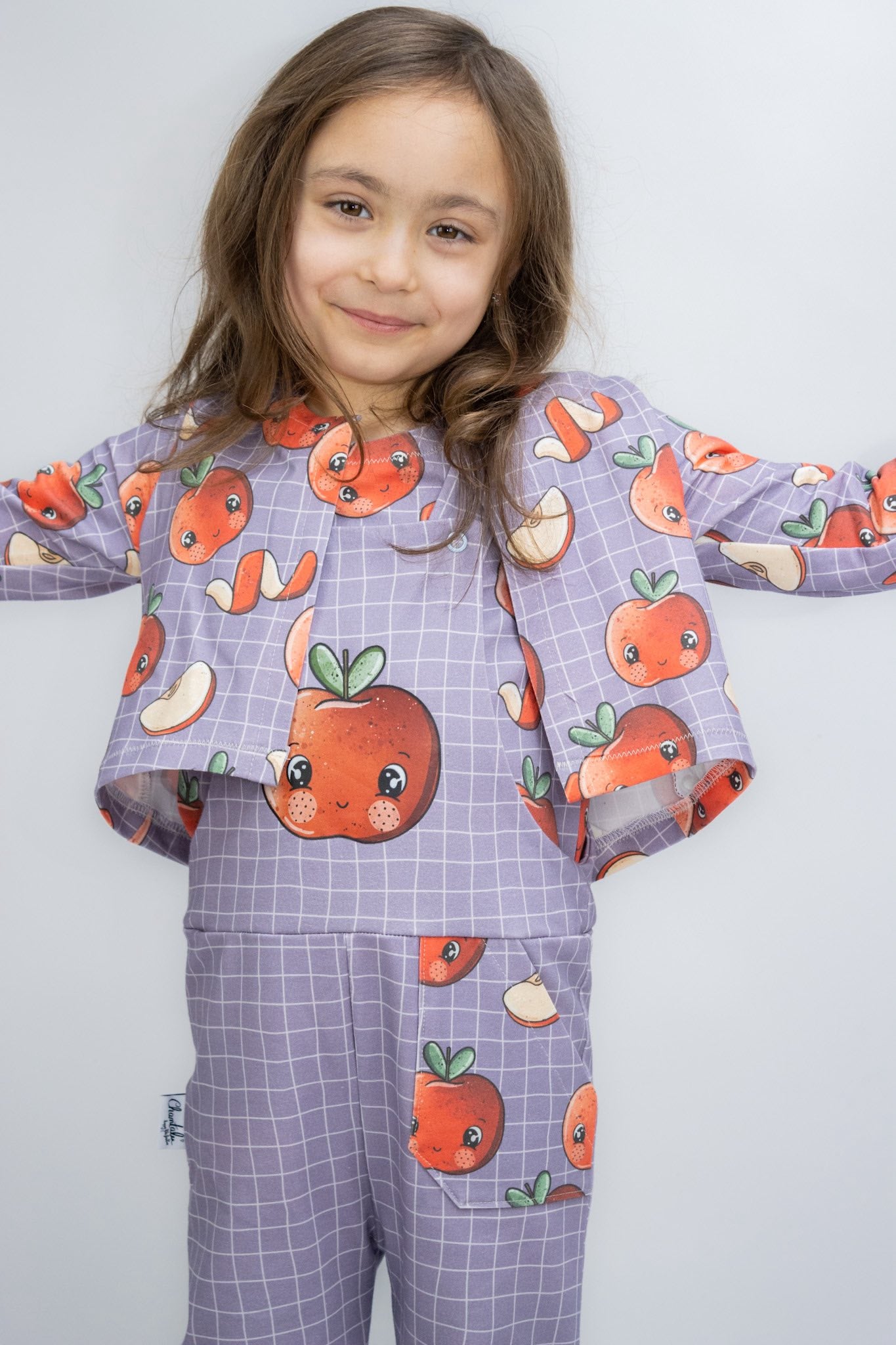Stoffpaket Sweet Apples – Fruchtstoff in Rot & Lila | verschiedene Stoffarten