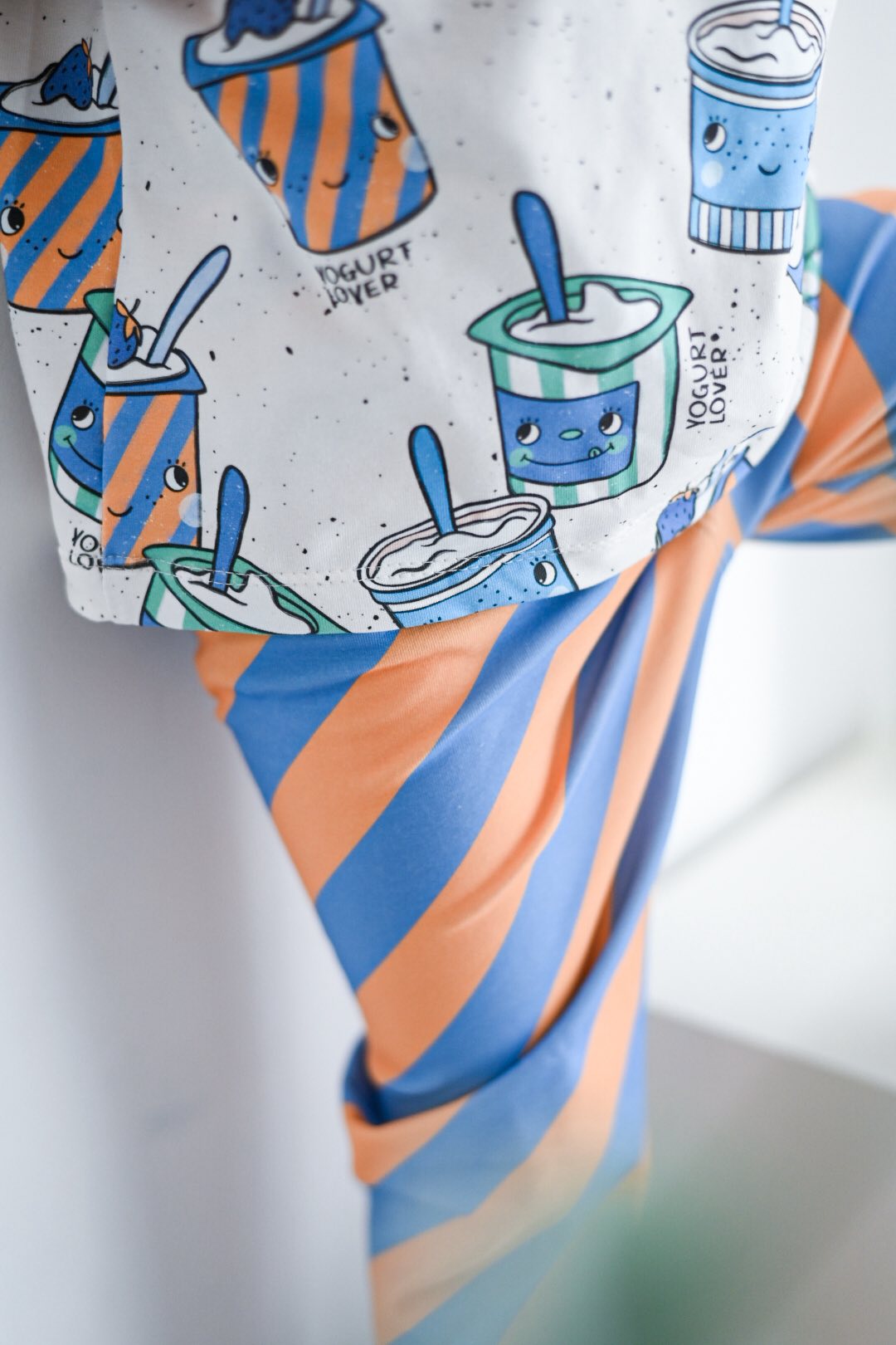 Stoffpaket Yogurt Lover Neutral – Kinderstoff Food Design | verschiedene Stoffarten