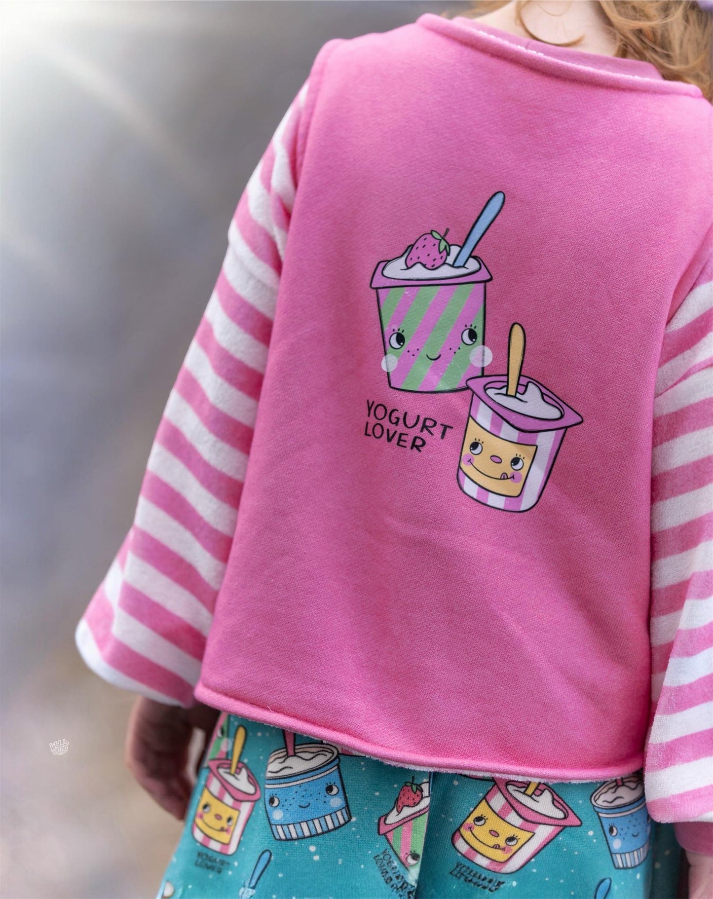 Stoffpaket Yogurt Lover Mint – Kinderstoff Food Design | verschiedene Stoffarten