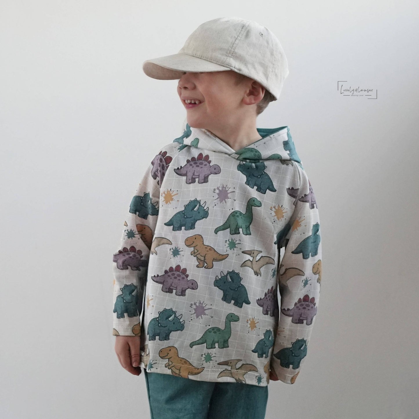 Stoffpaket Dinotopia Grid – Dinosaurier Kinderstoff | verschiedene Stoffarten