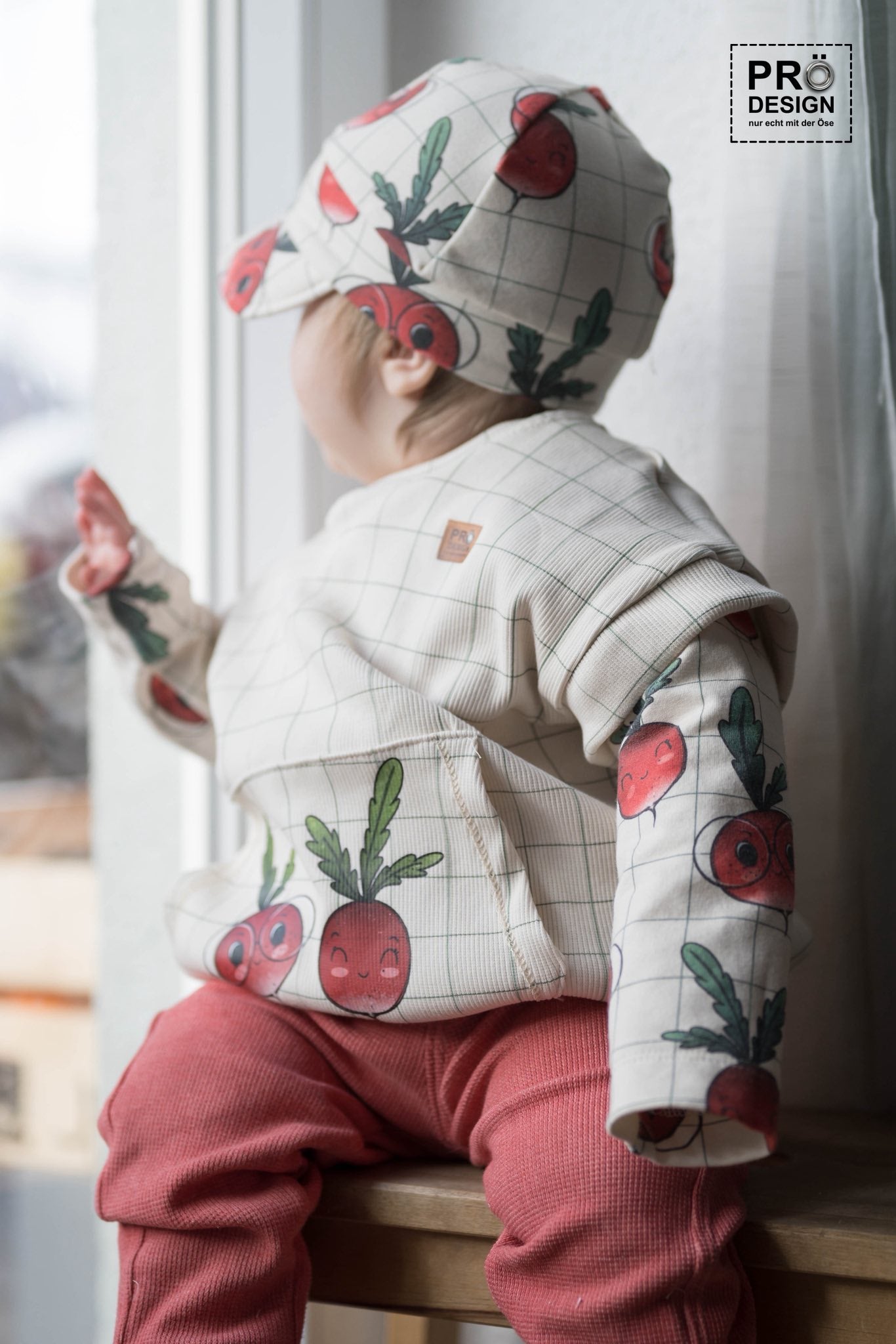Radieschen Liebe – Kinderstoff mit süßen Radieschen | verschiedene Stoffarten