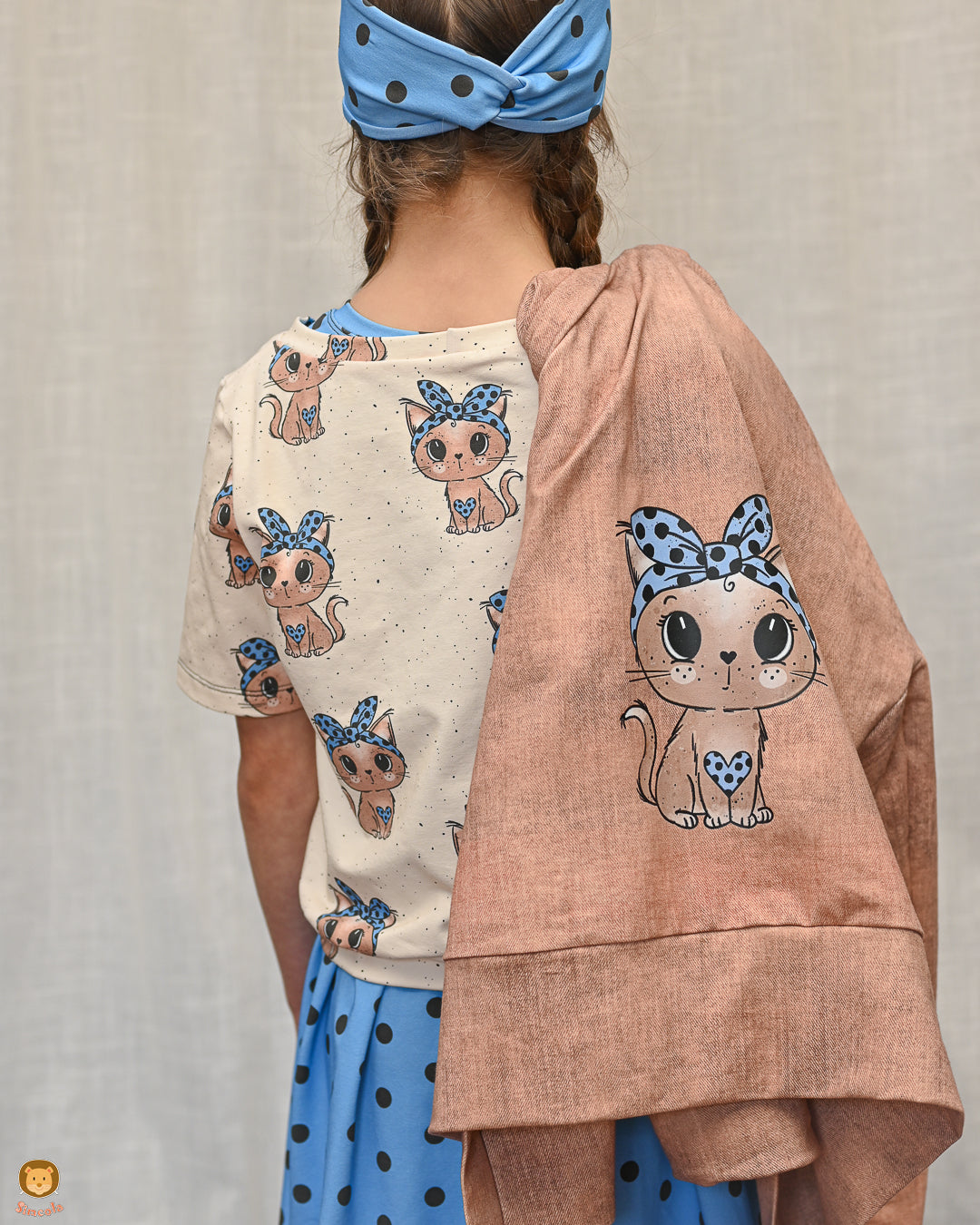 Bügelbild Dot Kitty Love – süßes Katzenmotiv mit Punkten & Herz