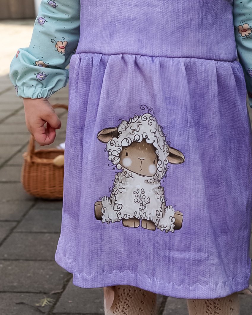 Bügelbild Lämmchen 1 – Süßes Schafmotiv für Baby- & Kinderkleidung