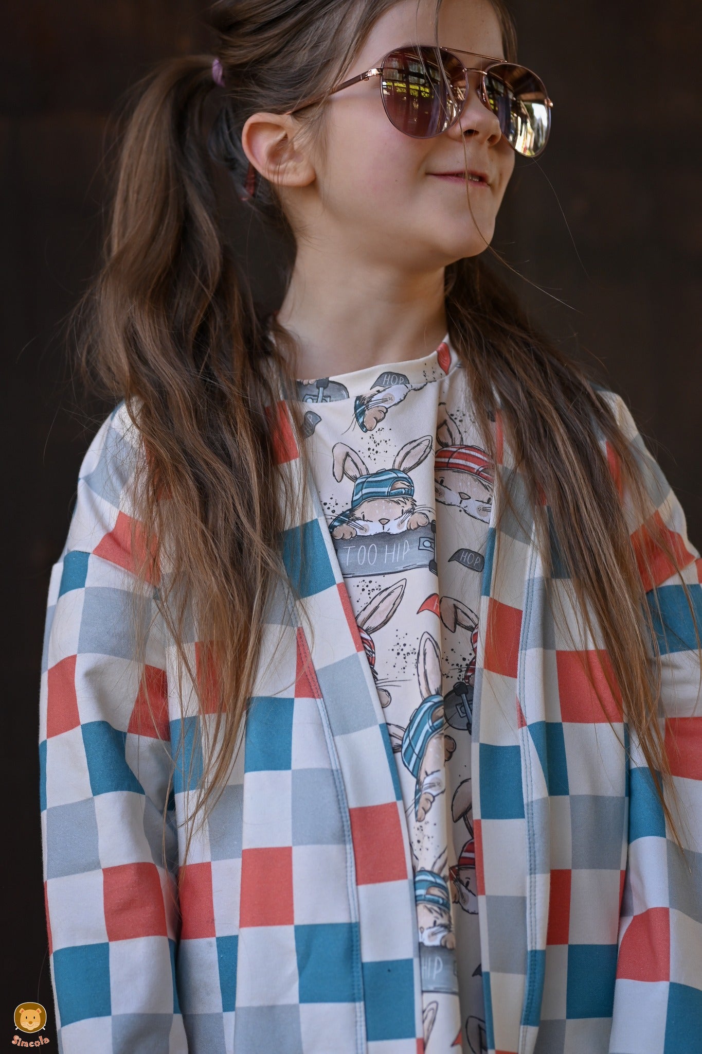 Skate Bunny Vibes Beige – Kinderstoff mit Hasen | verschiedene Stoffarten