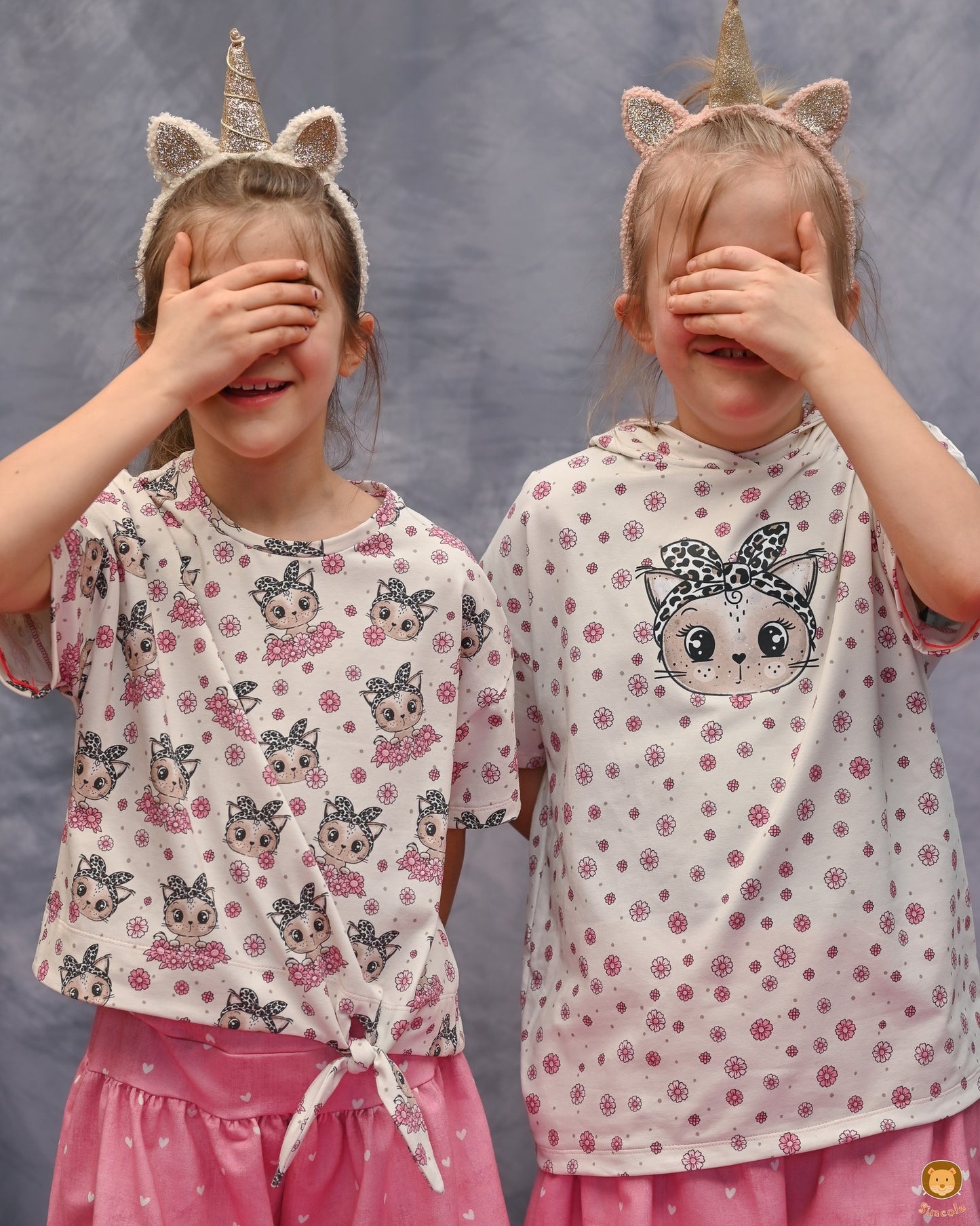 Stoffpaket Kitty Flower Leo – Katzen & Blumen Kinderstoff | verschiedene Stoffarten