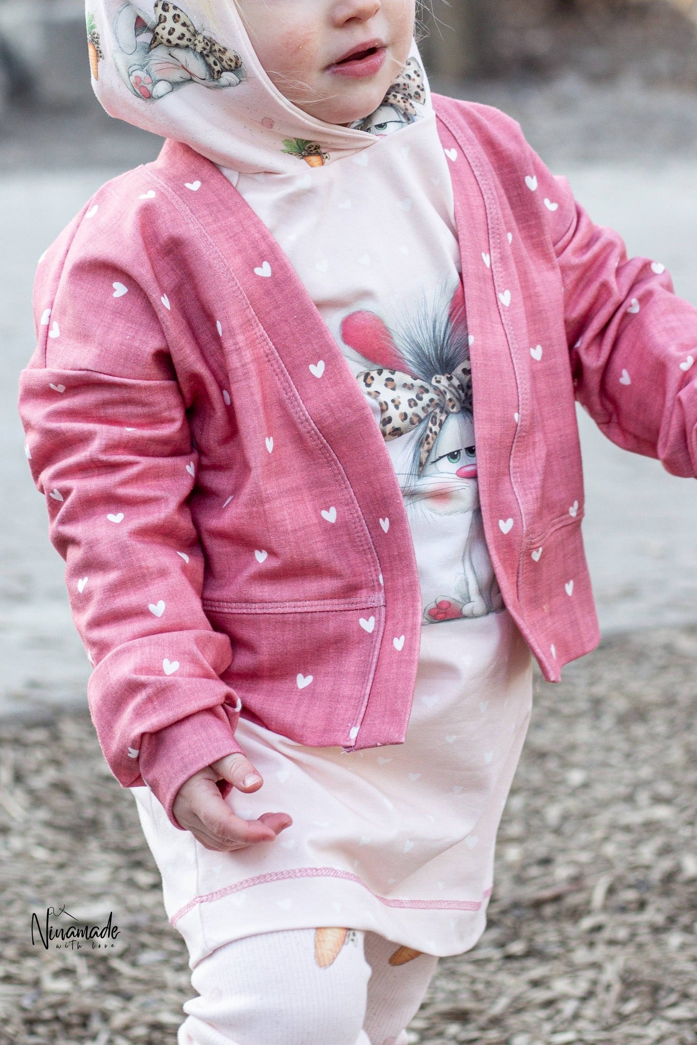 Miss Bunny Rosa – verspielter Hasenstoff | verschiedene Stoffarten